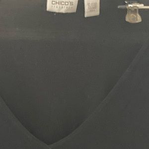 Chicos size 3 black travelers blouse